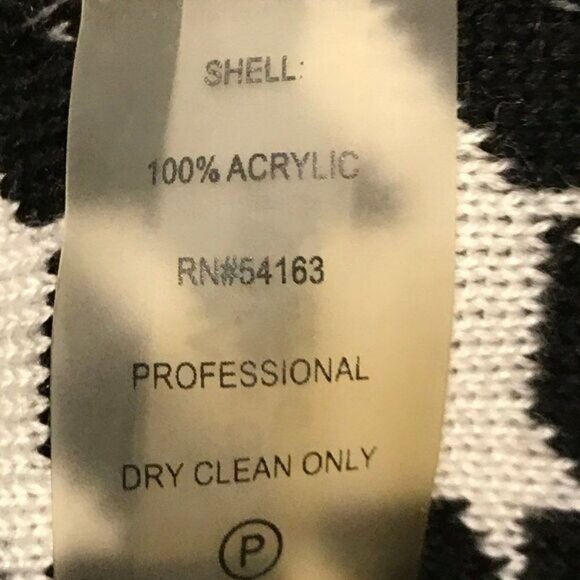 Calvin Klein long sleeve v-neck houndstooth print Sweater Dress - Picture 11 of 14